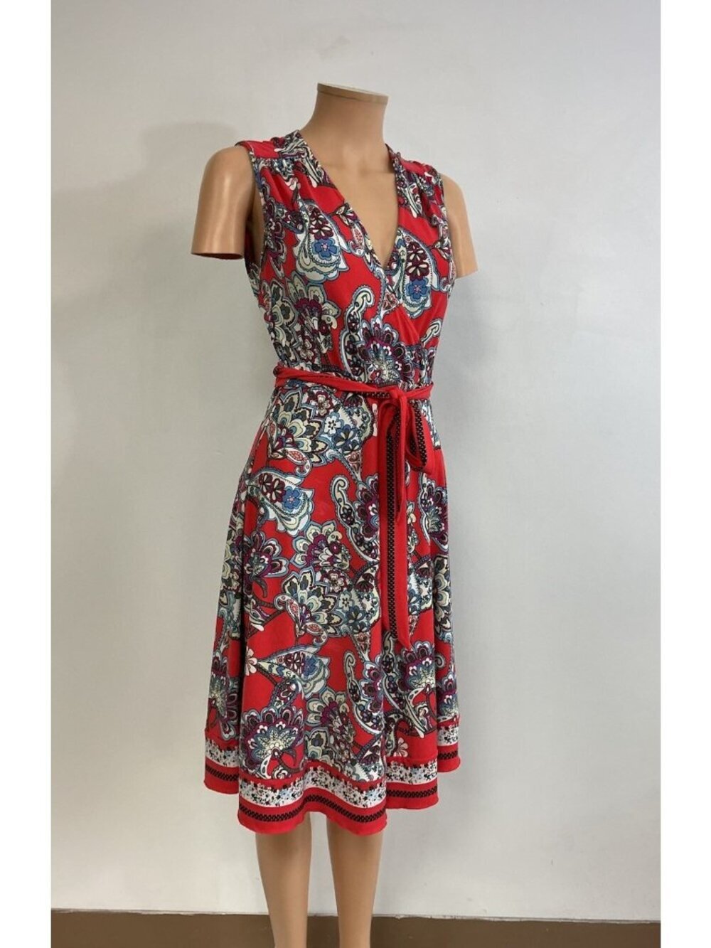 Eci New York Paisley Maxi Dress Belted Womens 4